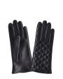 Glove Story Стеганые перчатки из кожи, цвет черный - миниатюра 1
