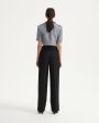 LOULOU STUDIO Шерстяные брюки Sbiru с двойными защипами, цвет черный - миниатюра 5