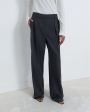 Шерстяные брюки Sbiru с двойными защипами, цвет серый - миниатюра 4