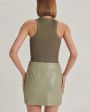 Кожаная мини-юбка Amarilla, цвет светло-зеленый - миниатюра 5
