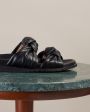 Dear Frances Кожаные сандалии Tye Slide, цвет черный - миниатюра 2