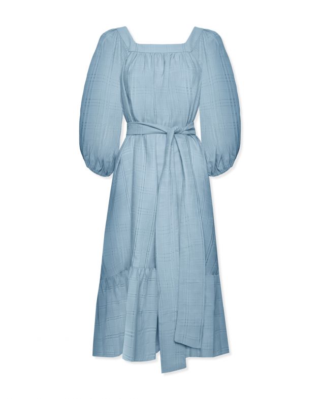 Lisa Marie Fernandez Платье миди Laure, цвет голубой - изображение 1