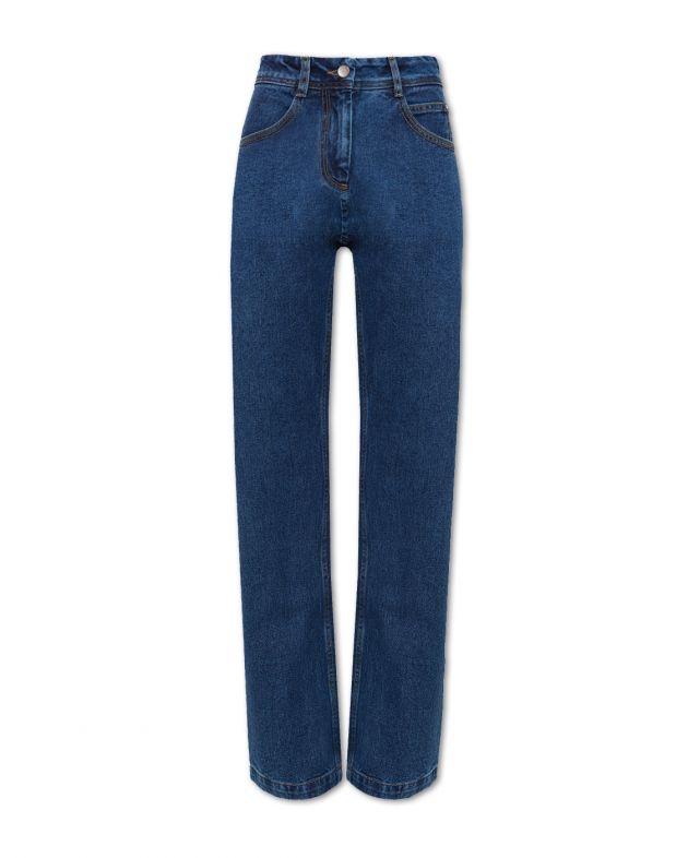 Расслабленные джинсы прямого кроя, цвет синий - изображение 1