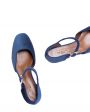 Le Monde Béryl Бархатные сандалии Mary Jane, цвет синий - миниатюра 3