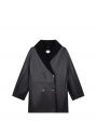 LOULOU STUDIO Кожаное пальто Namo с шерстяной подкладкой, цвет черный - миниатюра 1