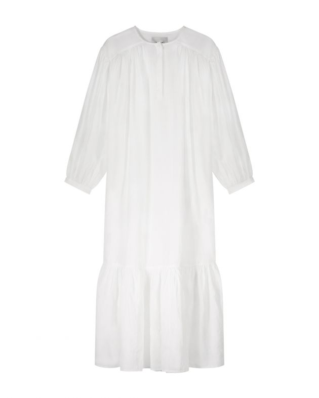 Объемное платье Lynn со сборками, цвет белый - изображение 1