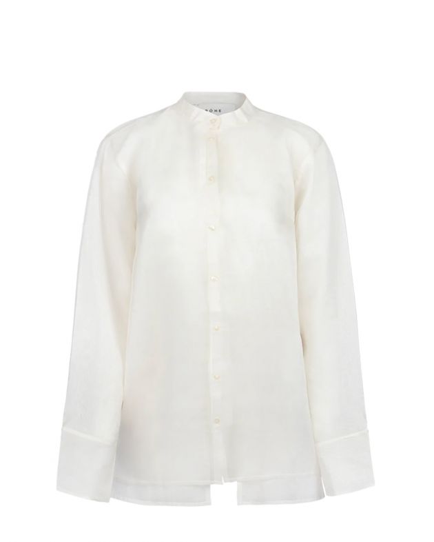 Róhe Двухслойная блуза из органзы, цвет белый - изображение 1