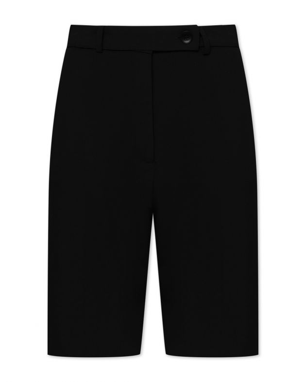 Костюмные шорты со съемным поясом, цвет черный - изображение 1