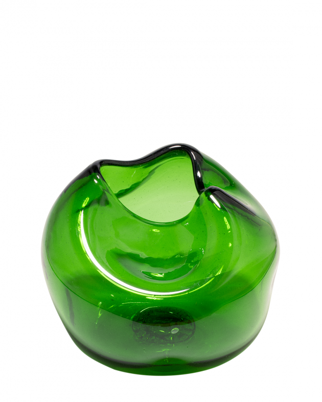 Ваза из переработанного стекла B51, цвет зеленый - изображение 1