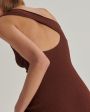 Aeron Вязаное платье Martina на одно плечо, цвет темно-коричневый - миниатюра 6