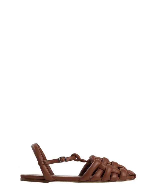 HEREU Дутые плетеные сандалии Cabersa из кожи, цвет коричневый - изображение 1