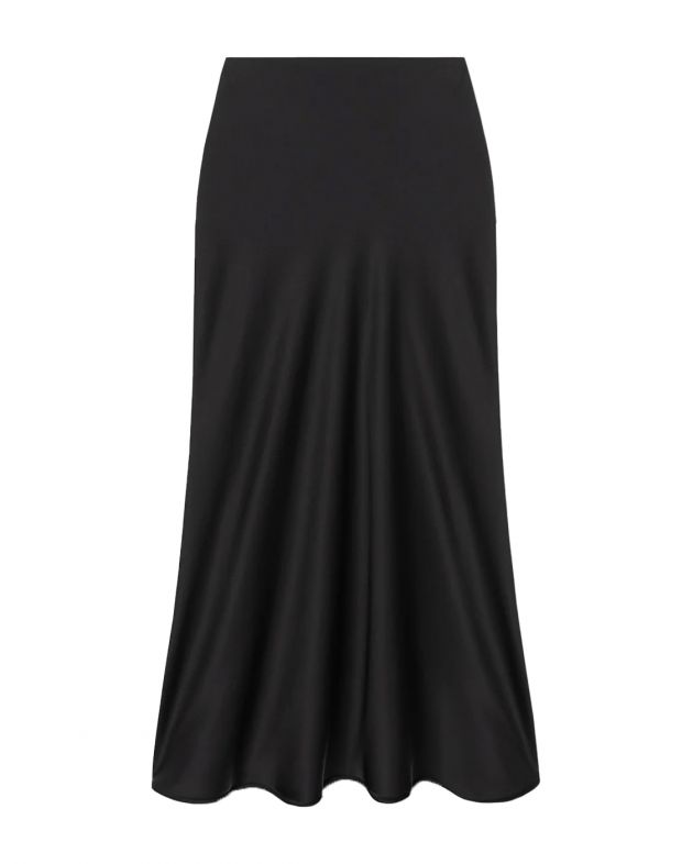 Nanushka Атласная юбка макси Sabeen, цвет черный - изображение 1