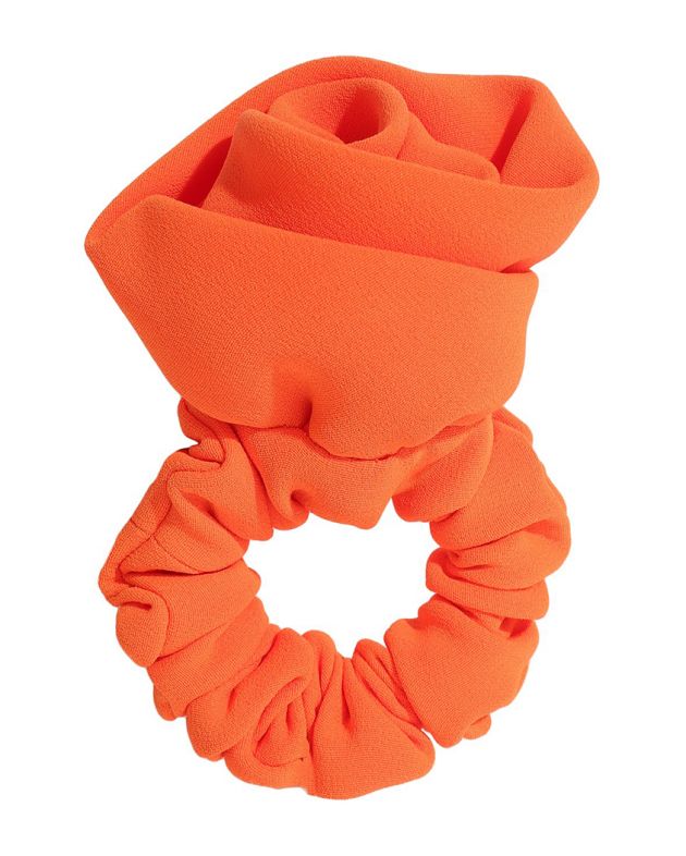 Шелковая резинка для волос, цвет оранжевый - изображение 1