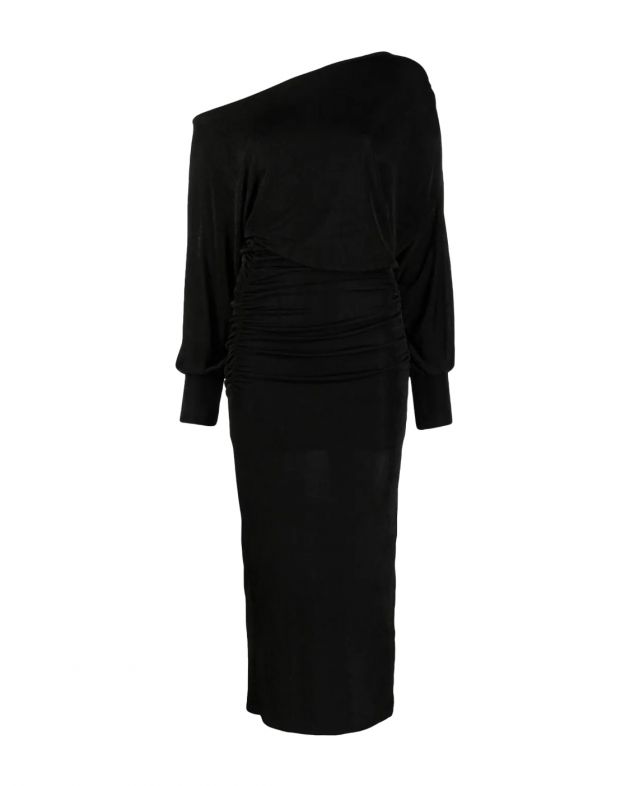 Essentiel Antwerp Платье Equal со сборками, цвет черный - изображение 1