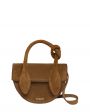 Замшевая сумка Pretzel, цвет коричневый - миниатюра 1
