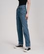 Re/Done Прямые джинсы в стиле 70-х с двойной кромкой, цвет синий - миниатюра 3
