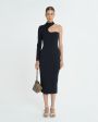 Платье миди Sydney на одно плечо, цвет черный - миниатюра 2