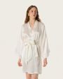 The Ayris Халат-кимоно Mona, цвет жемчужный - миниатюра 3