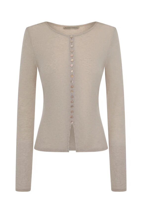 AUTENTIMENTS Лонгслив EVERMORE, цвет бежевый - изображение 1