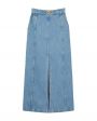 Patou Джинсовая юбка с передним разрезом, цвет голубой - миниатюра 1