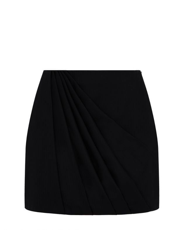 RACIL Юбка мини Misha с драпировкой, цвет черный - изображение 1