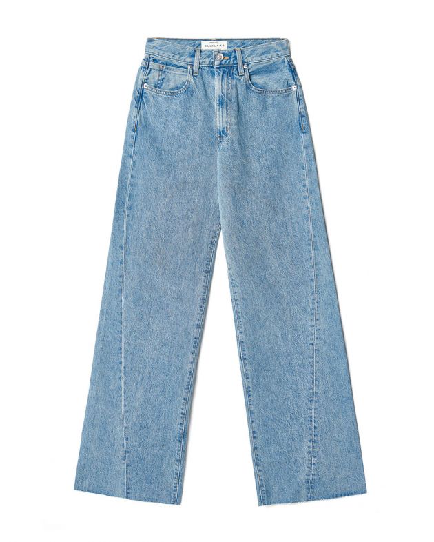 Широкие укороченные джинсы Grace, цвет голубой - изображение 1