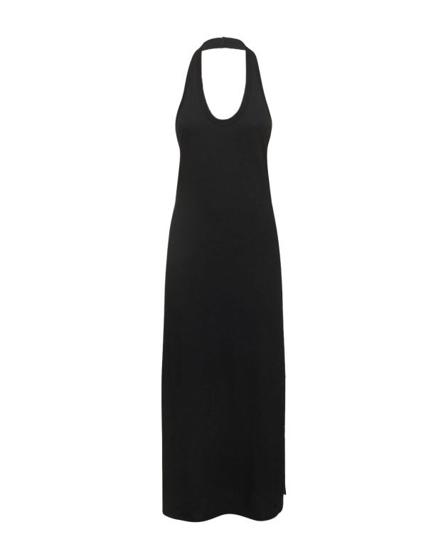 LOULOU STUDIO Хлопковое платье-халтер Neami с открытой спиной, цвет черный - изображение 1