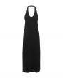 LOULOU STUDIO Хлопковое платье-халтер Neami с открытой спиной, цвет черный - миниатюра 1