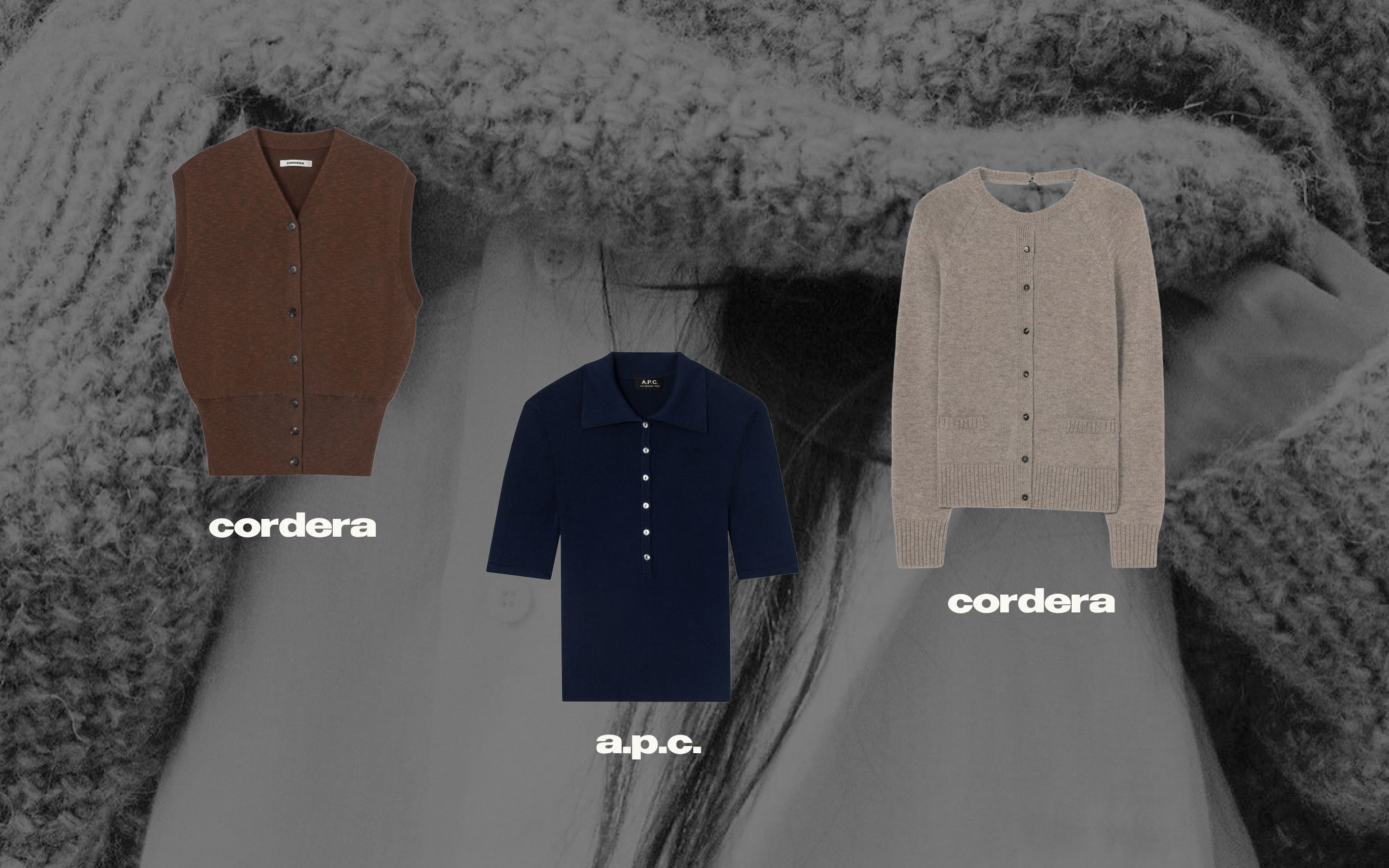Трикотажные жилет, поло и кардиган: Cordera, A.P.C., Cordera.