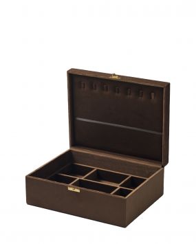 Бархатная двухуровневая шкатулка с тиснением Груша / Pear