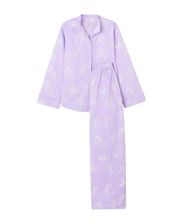 Пижамный костюм с брюками, цвет сиреневый - изображение 1