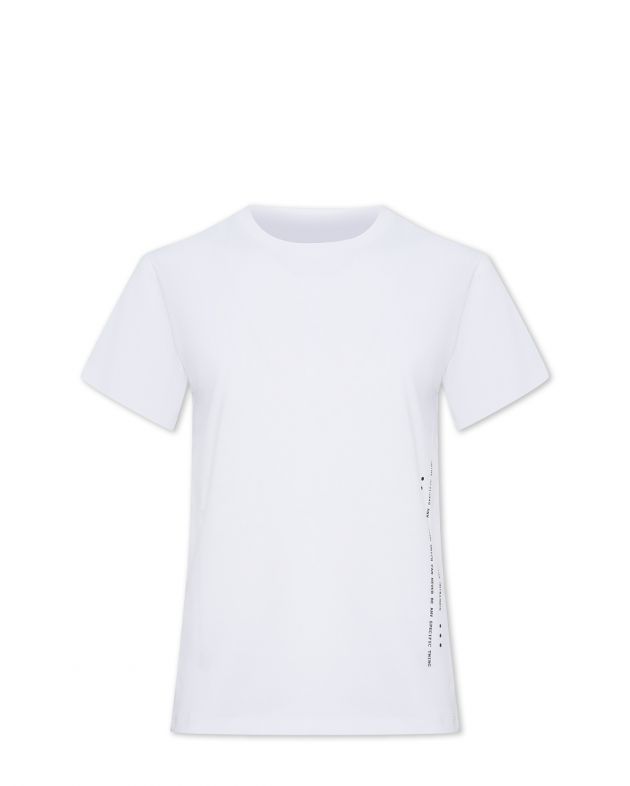 Хлопковая футболка с принтом, цвет белый - изображение 1