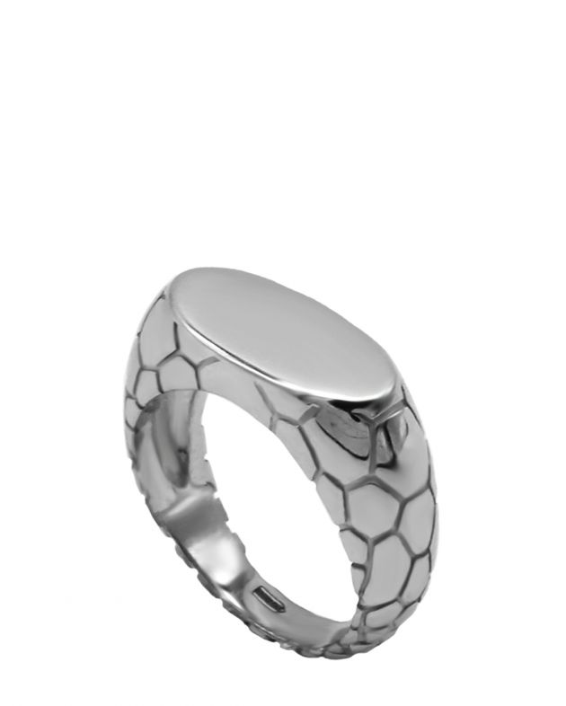 Кольцо-печатка Eva, цвет серебристый - изображение 1