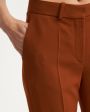 Облегающие расклешенные брюки Morissey из вискозного кади, цвет медный - миниатюра 5