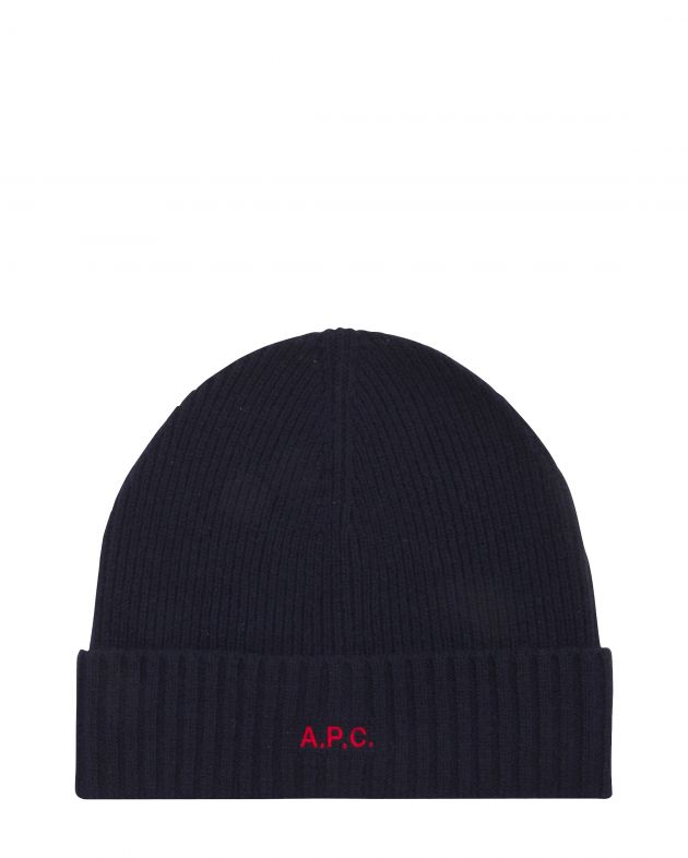 A.P.C. Шапка Colin, цвет синий - изображение 1