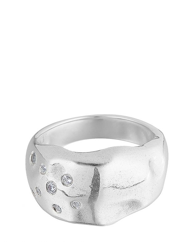 Кольцо Crystal с кристаллами (16,5 размер), цвет серебристый - изображение 1