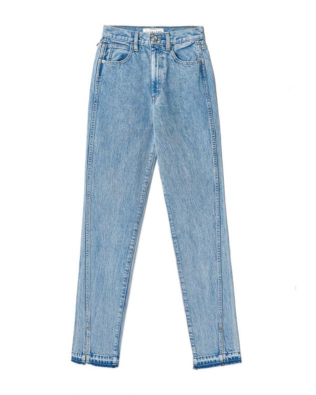 Прямые джинсы Sierra с разрезами по низу изделия, цвет голубой - изображение 1