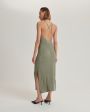 Вязаное платье-макси Centure с открытой спиной, цвет светло-зеленый - миниатюра 4