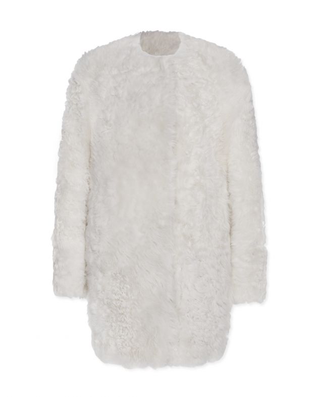 Меховое пальто Lagam, цвет белый - изображение 1