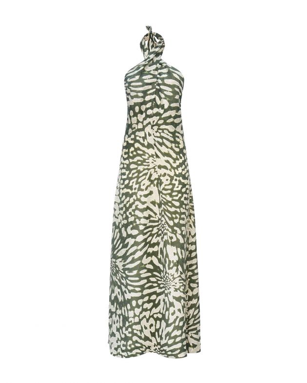 Платье Aneta с открытой спиной и принтом тай-дай, цвет зеленый - изображение 1
