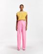 Essentiel Antwerp Широкие брюки с защипами, цвет розовый - миниатюра 2