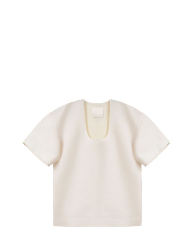 COIS Футболка GRAPHITE из итальянского хлопка, цвет молочный - изображение 1