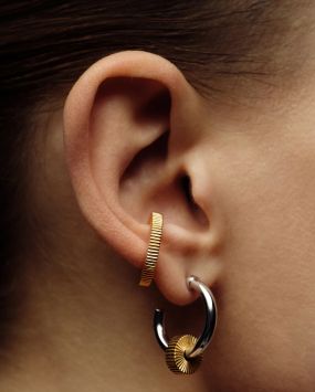 Серьги Ribs Hoops