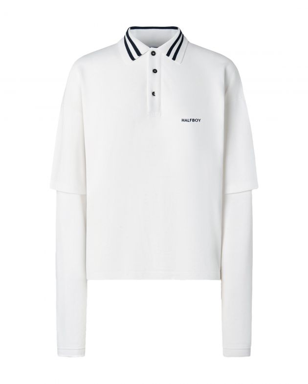 HALFBOY Поло, цвет белый - изображение 1
