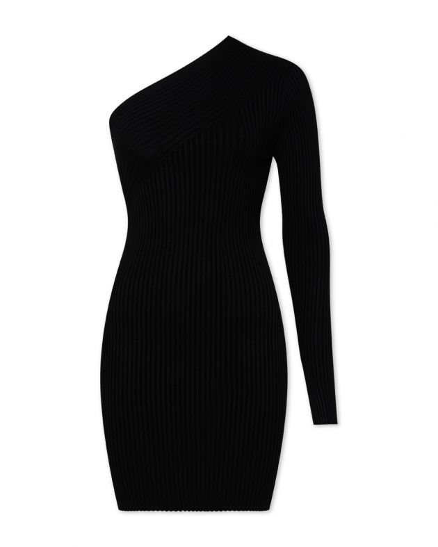 Aeron Платье мини Zero 303 на одно плечо, цвет черный - изображение 1