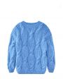 Шерстяной свитер «Лук» с круглым вырезом, цвет голубой - миниатюра 1