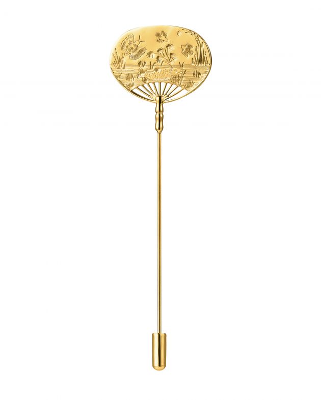 Lhasa Брошь Japanese Screen, цвет золотой - изображение 1