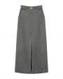 Patou Джинсовая юбка с передним разрезом, цвет серый - миниатюра 1