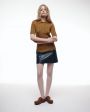Rooth Кожаная юбка мини Twiggy, цвет коричневый - миниатюра 4