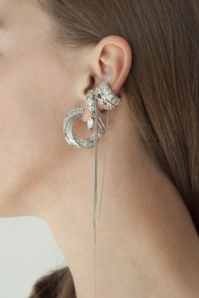 Серьги-конго Crush с фианитами